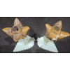 Image 3 : Pair of Solid Stone Carved Candle Holders (Carved Flowers)