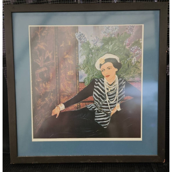 Framed Limited Edition Print, Numbered 58/500, Featuring Seated Woman