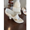 Image 8 : Side Table with Lamp and Fine Bone China Collectible Shoes