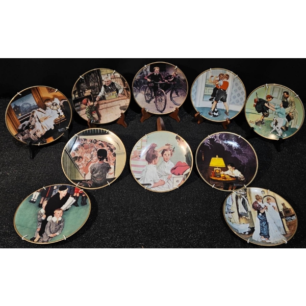 Norman Rockwell: Coming of Age Collector Plate Collection (10 Plates)