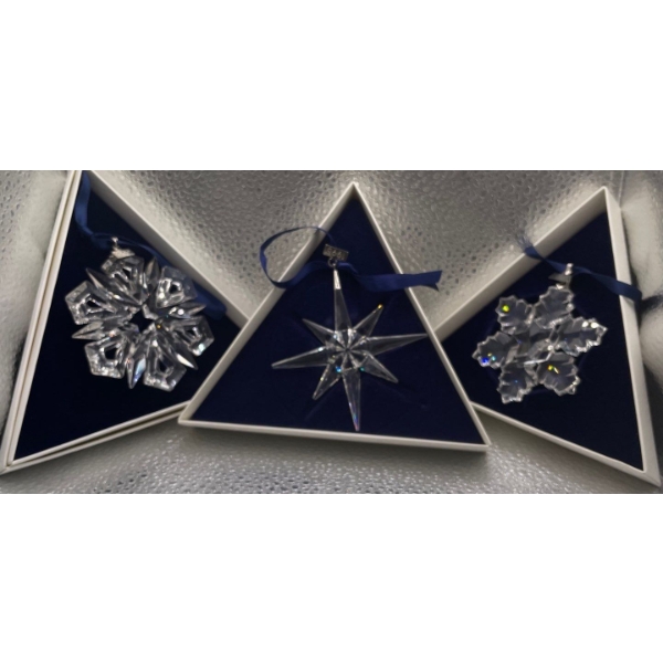 Swarovski Crystal 3 Christmas Ornament 