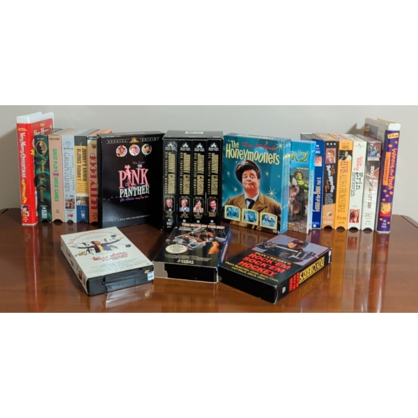 Solid VHS Entertainment Assortment - Willy Wonka The Pink Panther & more