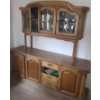 Image 1 : Wooden China Cabinet w/ Lockable Doors, Glass Display Cabinet Doors and Storage 80 W, 19 D, 77 T 