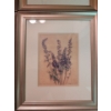 Image 3 : 4 Floral Art Prints In Gold Beveled Frames 21"Tall