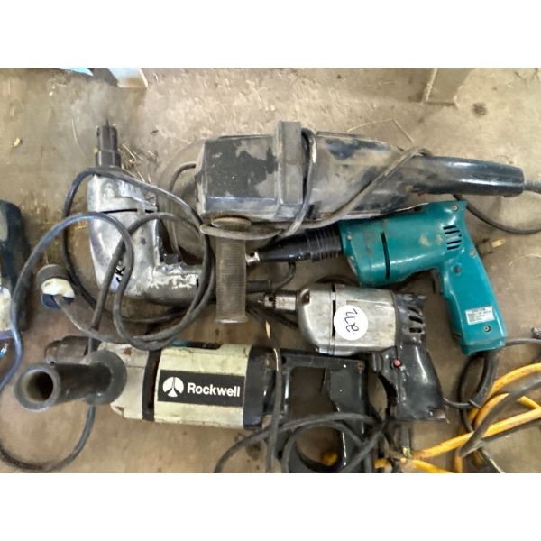 Heavy duty power drills made by Rockwell Makita and skill all in working condition