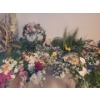Image 2 : Large Assortment of Artificial Floral Decor- Also: Tall Curly Sticks 60 T, Some Holders Included