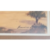 Image 2 : Artist Signed Watercolor of Central Australian Landscape by Maurice Namatjira
