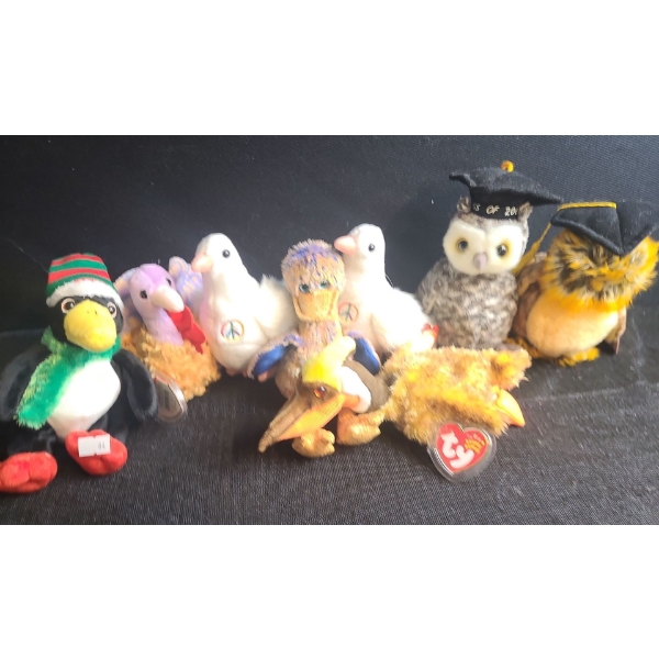 Beanie Babies- Assorted Including: Toboggan, Serenity, Smart, Smartest and More!