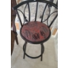 Image 5 : Bergere Style Chair 28 W, 21 D, 41 T and Barstool 16" Diameter at Base, 34.5 T 