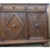 Image 3 : Carved Oak Hutch or Buffet with Storage, Circa 1940s