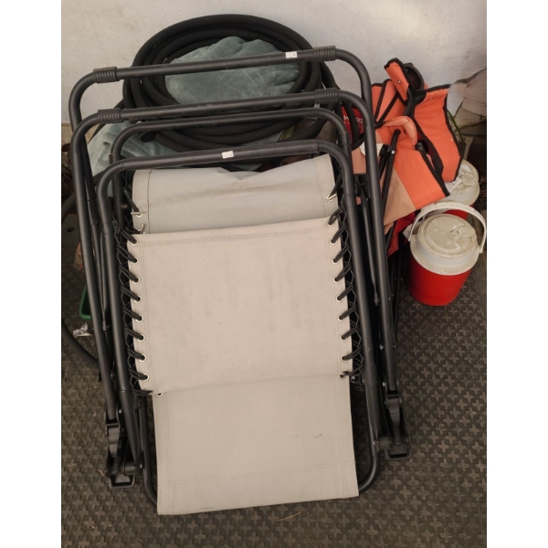 Around the Yard: Folding Chairs, Garden Hose, Coleman Drink Coolers, and More!