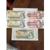 Uncut 1973 1$ Bills And 1986 2$ bill With Sceans Of canada 1$ Bill 