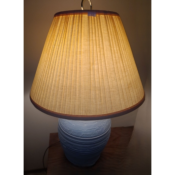 Lamps w/ Pleated Shades Both 26 T to Top of Shade and Floor Lamp 10" Diameter Base, 69 T