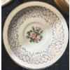 Image 4 : Cuban Rose & Tudor Rose With 22K Gold Trim Porcelain Plates