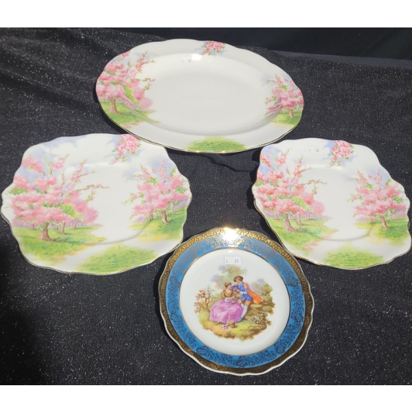 Royal Albert "Blossom Time" Plates- Largest: 13.5 X 11, Limoges Plate 