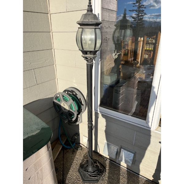 outdoor light, plastic and metal