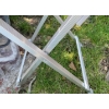 Image 4 : Two Folding Chairs 22 W, 23 D, 31 T, Folding Metal Table 19.5 W, 19.5 D, 25.5 T, Two Beach Chairs