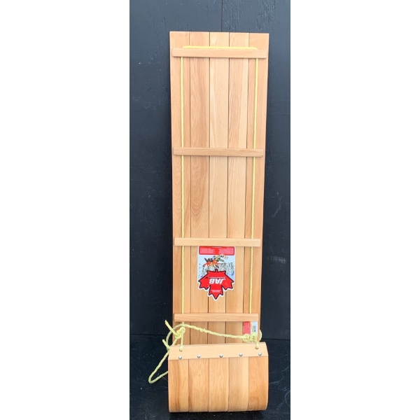 'Jab' Recreational Products Wooden Sled made in Canada in Excellent Condition - 12W, 47L 