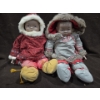 Image 1 : Boy + Girl Inuit Dressed Dolls Real Fur Trim Clothing