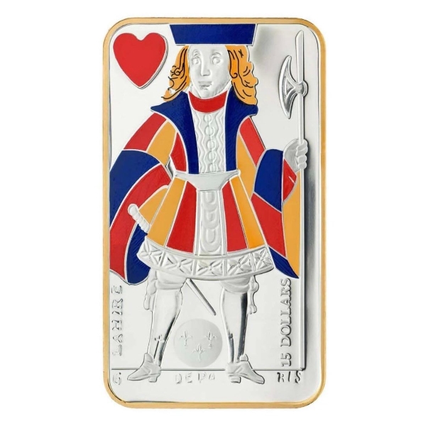 2008 $15 Playing Card Money: Jack of Hearts - Sterling Silver Coin
