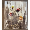 Image 1 : Textured Hand Painted Tulips On Canvas  Flower Print Abstract Watercolor 15"w x 19"tall