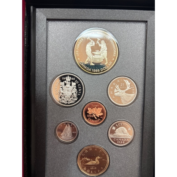 1988 Canadian double dollar set 50% silver dollar