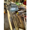 Image 3 : shop table with electric motors, Arius tools, pipe vintage license plate, plates, axis sledgehammer 