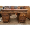 Image 1 : Old Charm Furniture by WoodBros Beautiful 3 Piece Desk with Red and Gold Top- 32"H x 54"W x 30"D