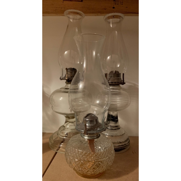 Antique Oil Lamp Collection - Clear (3 Count)