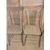 Image 2 : Antique Press Back Pair Of Chairs 26"Tall