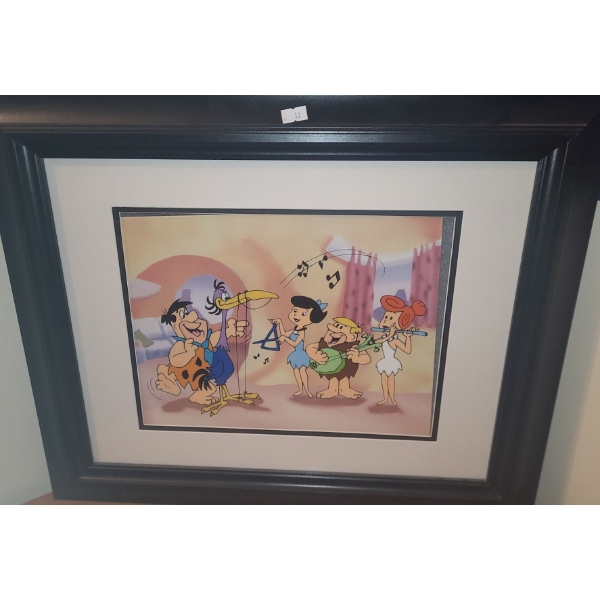 Flintstones Framed Art 22 X 18, Framed Under Glass