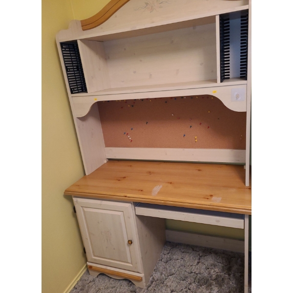 Two Piece Desk Set- Top: 46 W, 12 D, 40 T and Bottom: 48 W, 22 D, 30 T 