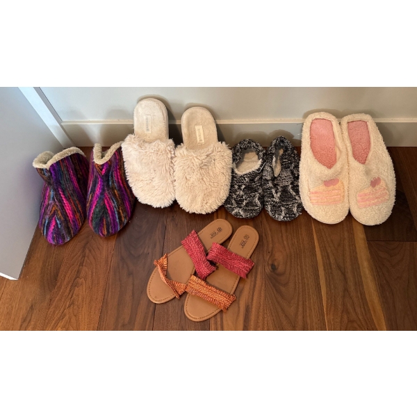 New & Slightly Used Ladies Slippers Size 9-10