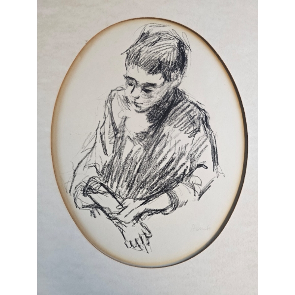 ''By Hench'' Original Drawing For A Portrait 16"x19" INCHES.