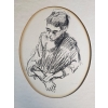 Image 1 : ''By Hench'' Original Drawing For A Portrait 16"x19" INCHES.