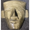 Image 3 : Hand Carved Black Obsidian Aztec Face Sculpture Gold Sheen 2.5 Pounds