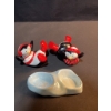 Image 7 : Christmas Entertaining Lot: Fitz and Floyd Shakers, Tin, Duralex Platter, Glass Dish