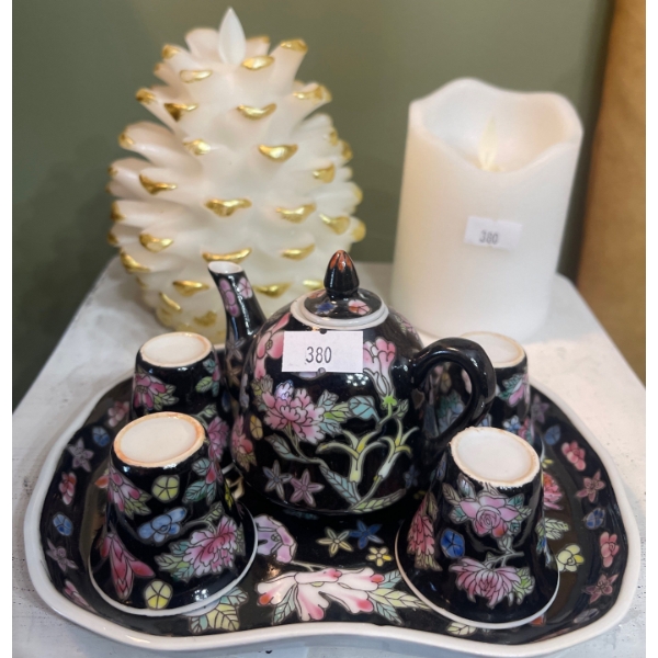 Tea Set Acorn Candle China