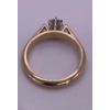Image 3 : One Lady's Solitaire Diamond Ring 14K YG, Weighs 3.4g 