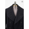 Image 3 :  Vintage Military-Style Double-Breasted Long Naval Overcoat Various 1940s-1950s Naval Uniform Coats.