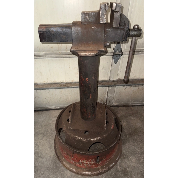 Athol Machine & Foundry Co. Bench Vise Mounted On A Stand