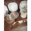 Image 4 : Vintage Japanese Speckled Stoneware Teapot Wild Strawberry Pattern, matching salt and pepper plus 2 