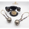 Image 1 : Vintage Automatic Electric Monophone ,  Statement Necklace Large Metallic Pendant Tibetan Beads