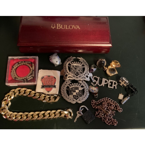 Bulova Jewellery Box w/ 925 Stamped Pieces & More