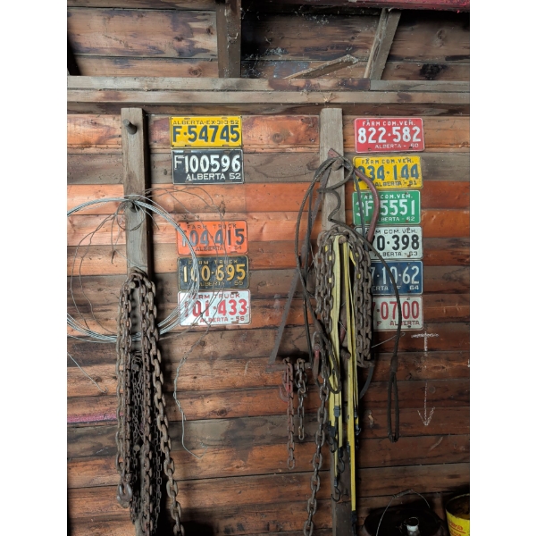 Antique License Plates Hand Saw Chains Straps & More