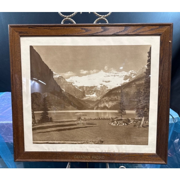 Canadian Pacific Railway Advertisement Lake Louise, Canadian Rockies 34.5Wx30.5H