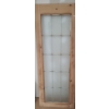Interior Door w/ Frosted Glass Panels 30 W, 1.5 D, 79 T, Unfinished Wood/ No Handle