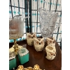 Image 4 : Piano tooth pick holder, crystal juice, pitcher, salt, and pepper shakers vintage etched glass table