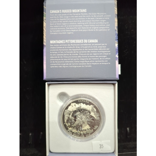 2016 Canada's Rugged Mountains Proof Silver 99.99% 62.69g