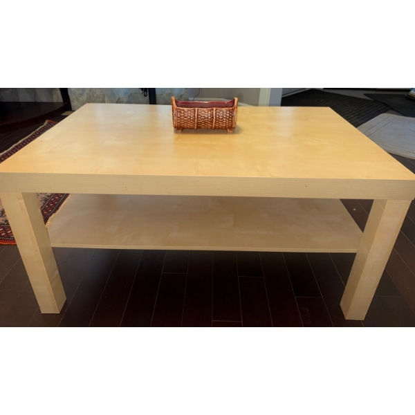 Modern 2 Tiered Coffee Table - Ikea Lack 35x22x17 White Finish 